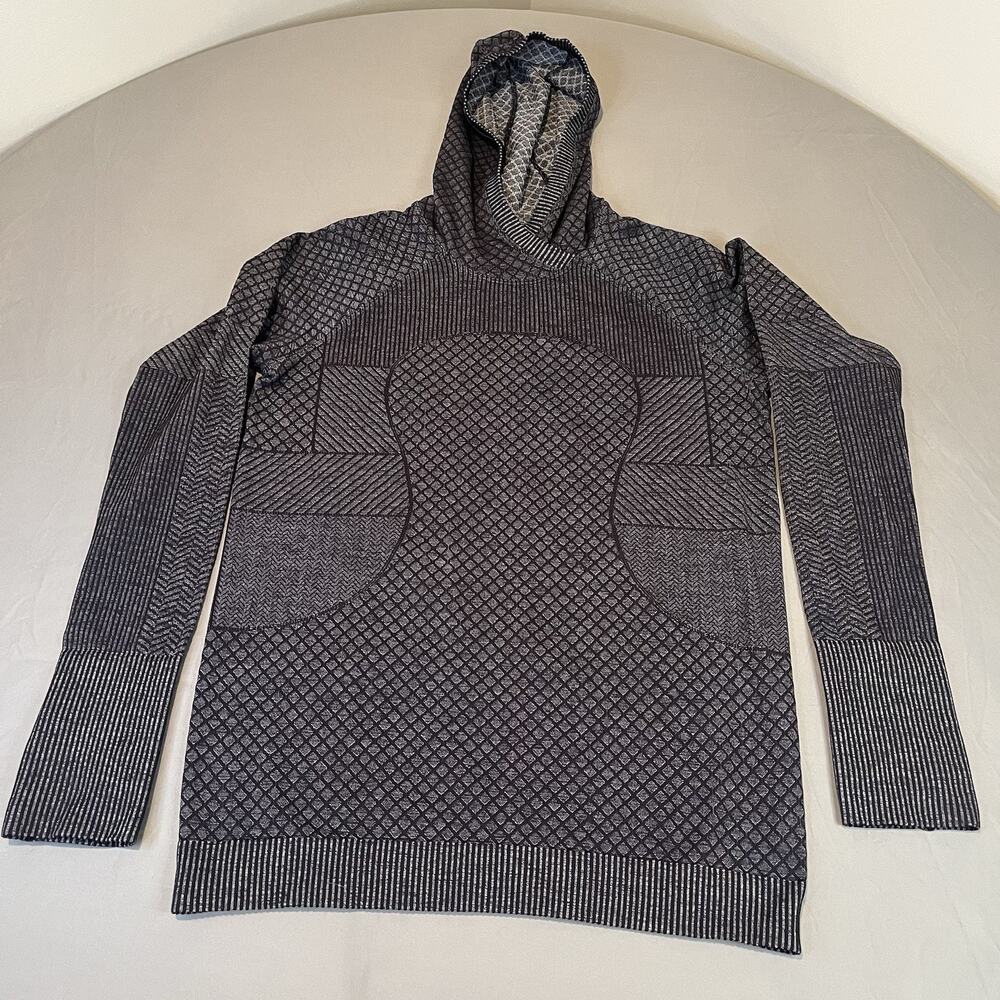 lululemon athletica Black and Gray Patterned Hoodie